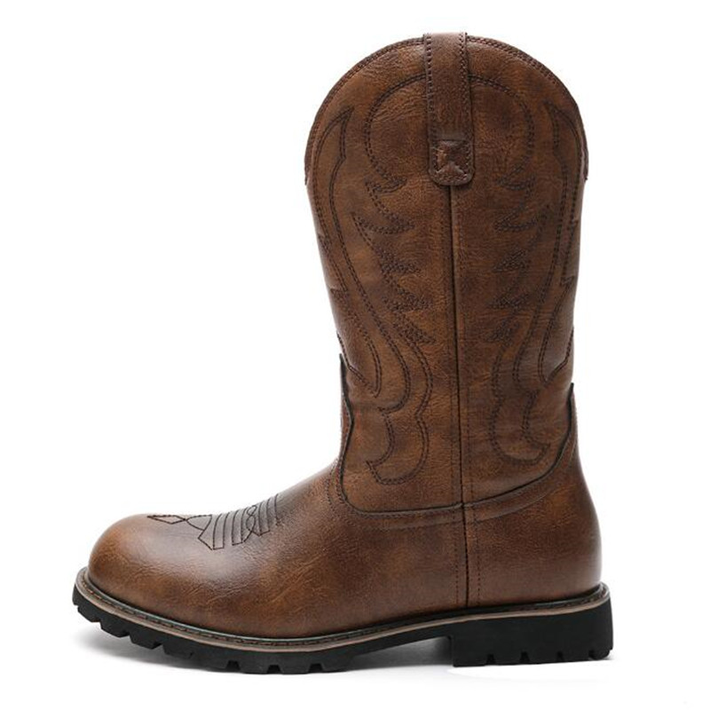Embroidery Ideas - Fashion Designer Goth Men's Cowboy Boots