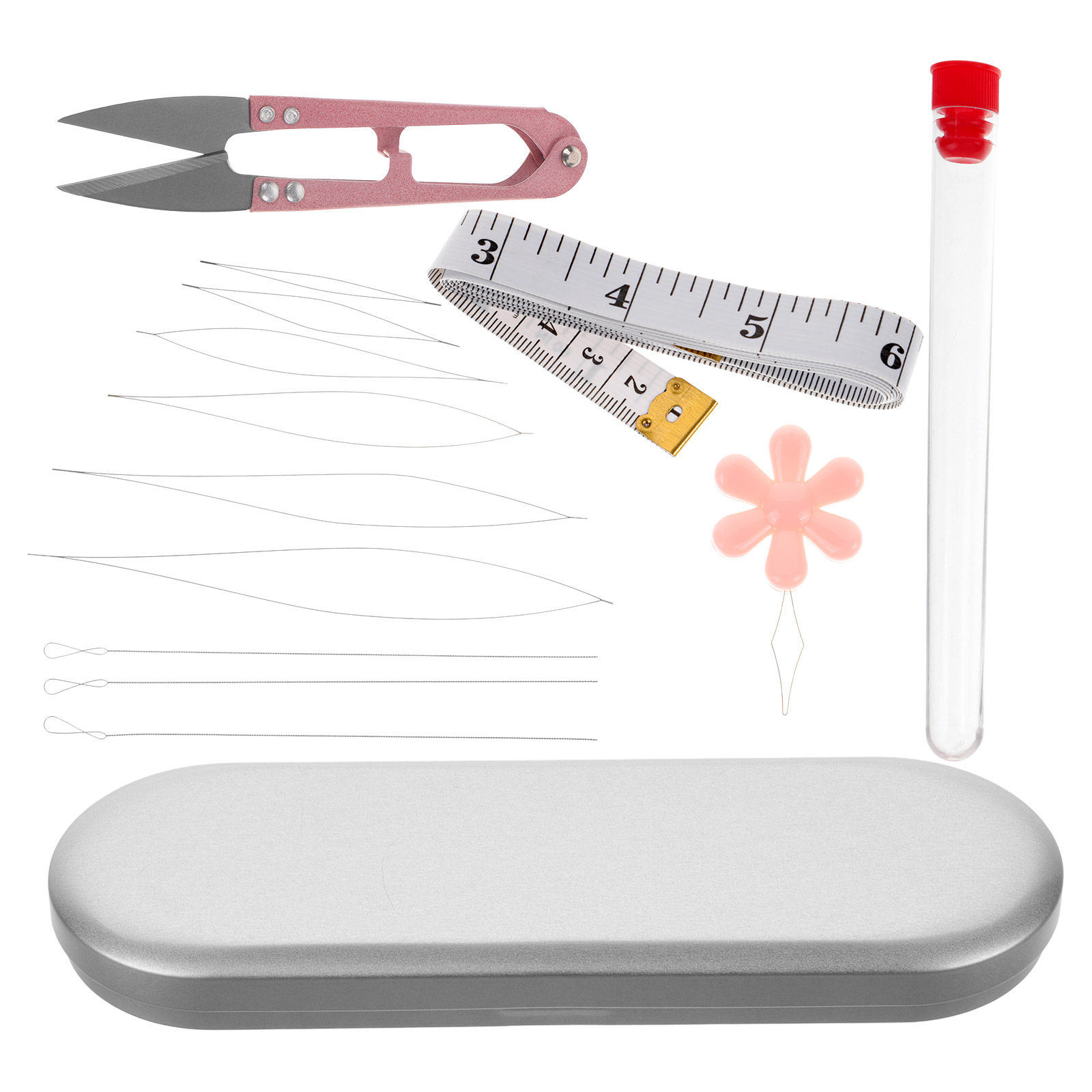 Embroidery Needles - 1Set Beading Needle Threader Kit with