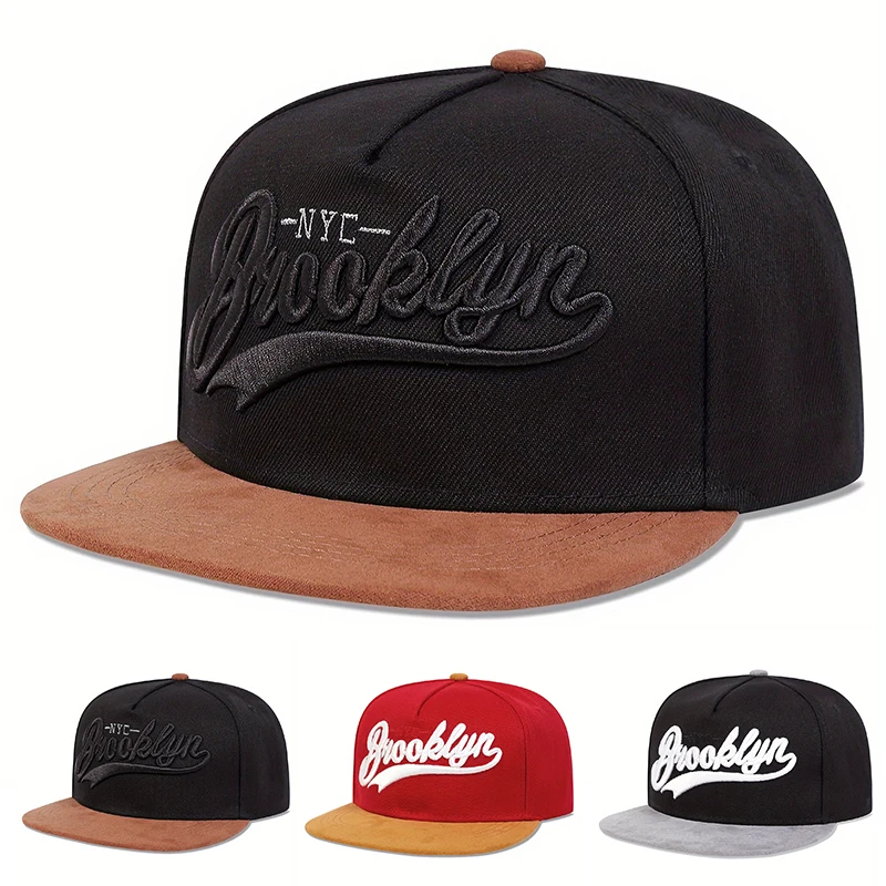 Embroidery Font - Unisex BROOKLYN Embroidery Hip-hop Hats Spring