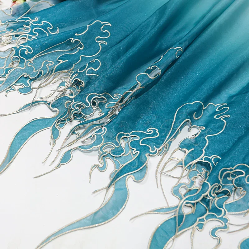 Embroidery Design Free - Chinese Style Embroidery Lotus Leaf Gradient