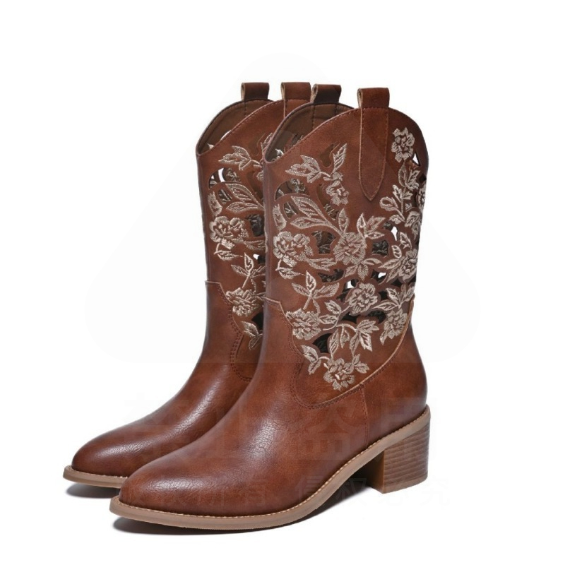 Embroidery Design Free - Retro Women Shoes Exquisite Genuine Leather