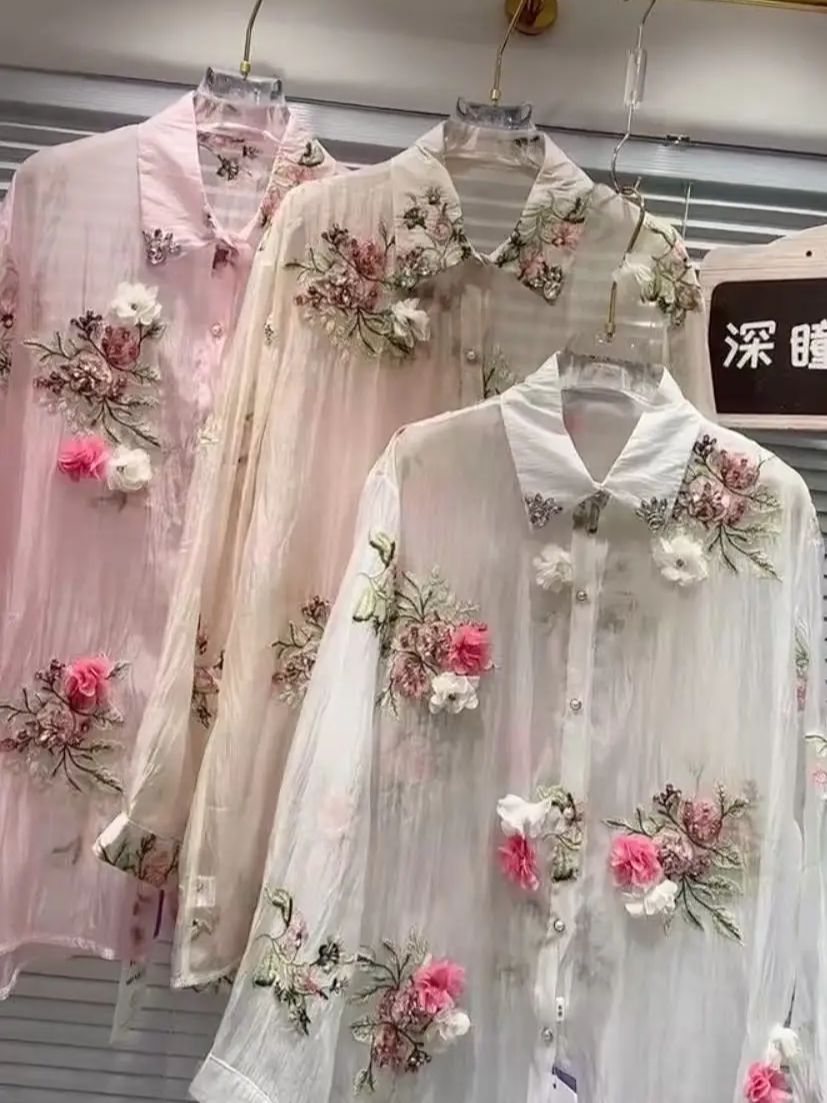Embroidery Ideas - Luxury Design Summer Sparkle Diamonds Flowers