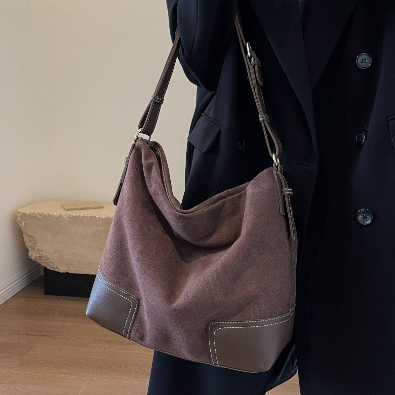 Suede Trendy Versatile Tote Ba - Embroidery Ideas review and price