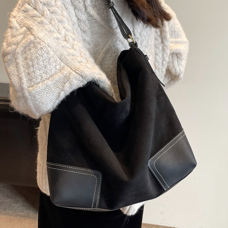 Suede Trendy Versatile Tote Ba - Embroidery Ideas review and price