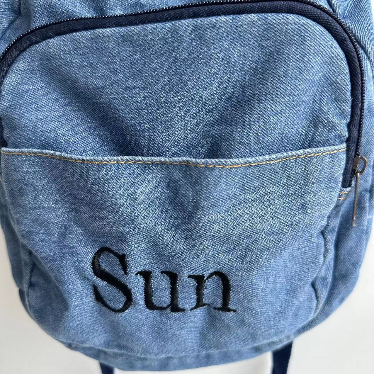 Denim Backpack Girls' New Stud - Embroidery Simple review and price