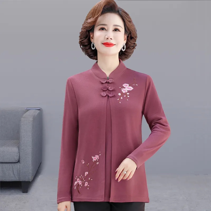 Middle-Aged Women Embroidery C - Embroidery Cardigan review and price