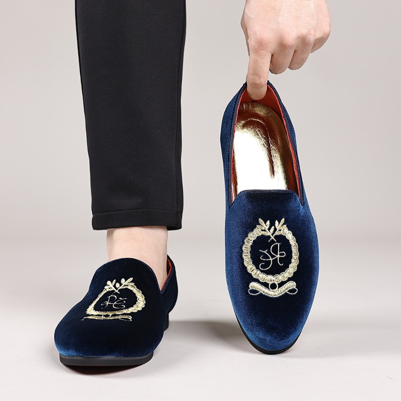 Luxury Designer Loafers Suede  - Embroidery Design Free review and price