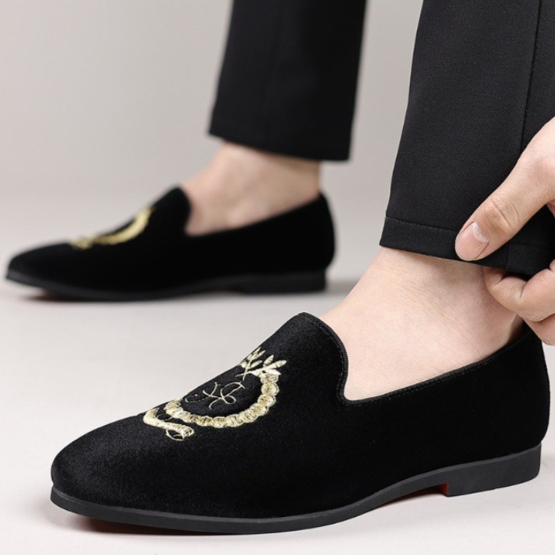 Luxury Designer Loafers Suede  - Embroidery Design Free review and price