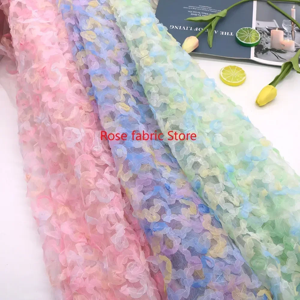 Gradient chiffon rose crochet  - Embroidery Roses review and price