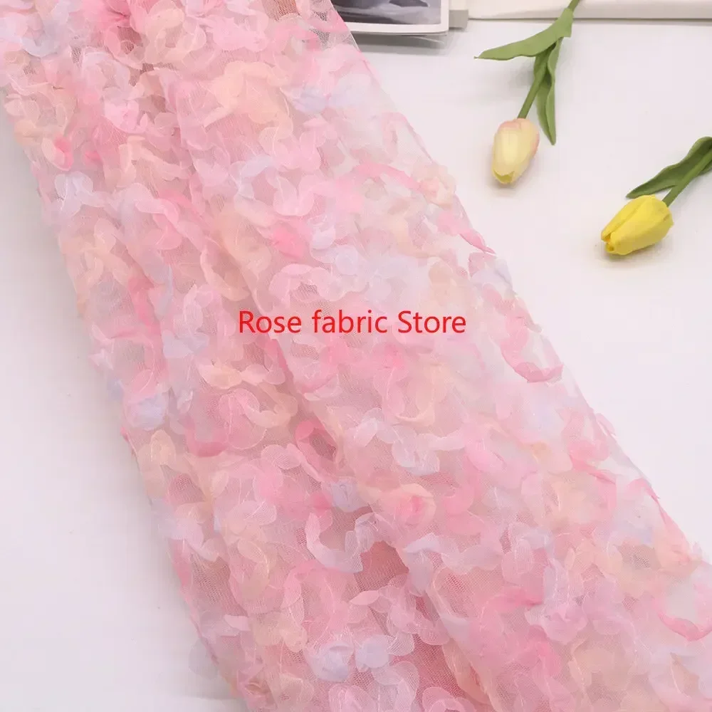 Gradient chiffon rose crochet  - Embroidery Roses review and price