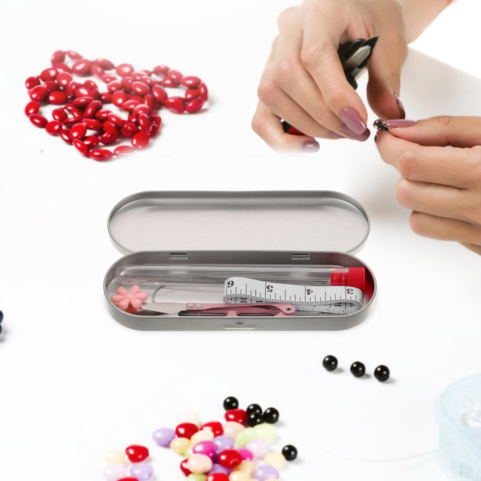 1Set Beading Needle Threader K - Embroidery Needles review and price