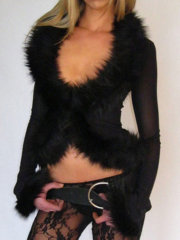 Black Sexy Sheer See Through C - Embroidery Cardigan review and price