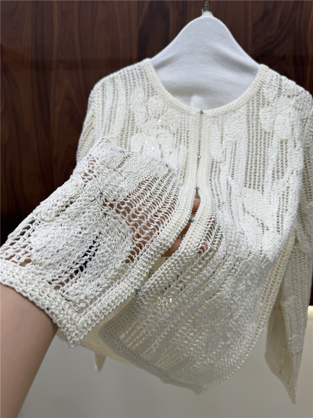 Women's Openwork Embroidered K - Embroidery Cardigan review and price