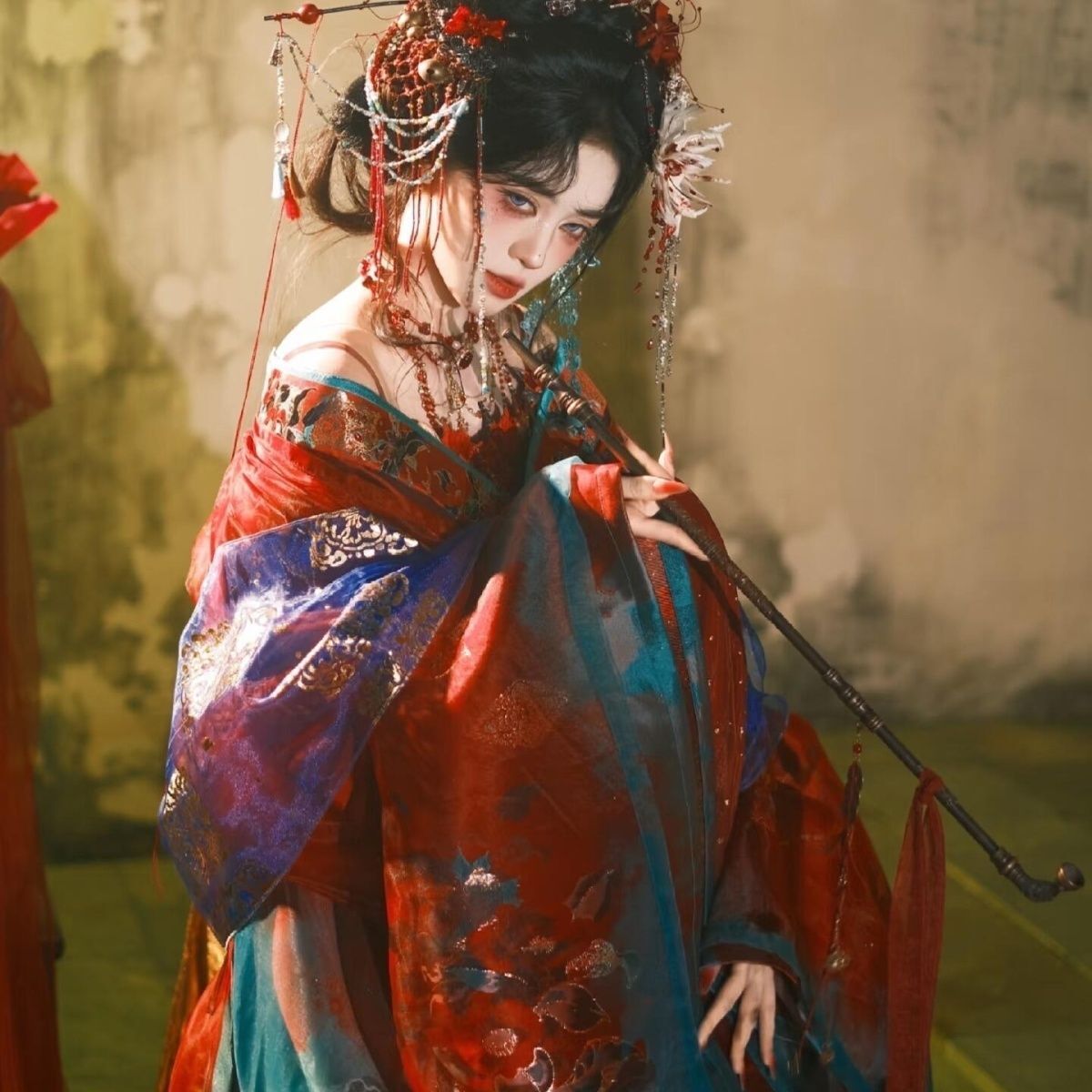 Black Blue Embroidery Hanfu Wo - Embroidery Dress review and price