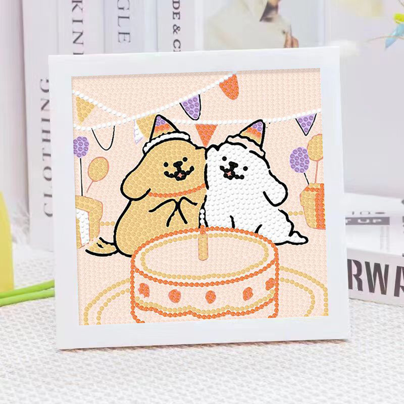 Cartoon Line Puppy Crystal Dia - Embroidery Ideas review and price