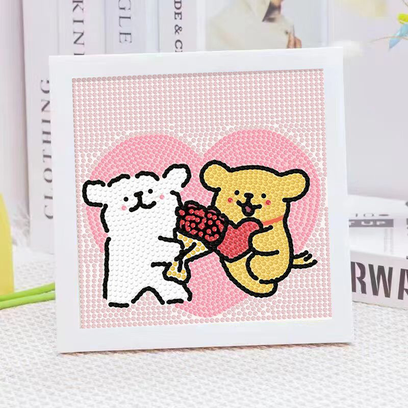 Cartoon Line Puppy Crystal Dia - Embroidery Ideas review and price