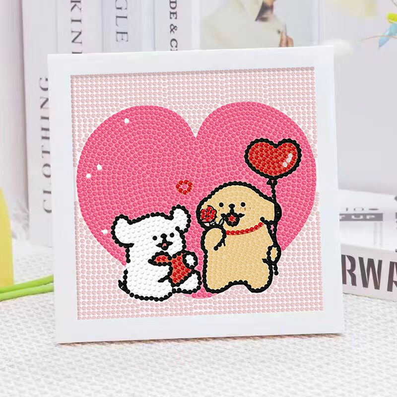 Cartoon Line Puppy Crystal Dia - Embroidery Ideas review and price