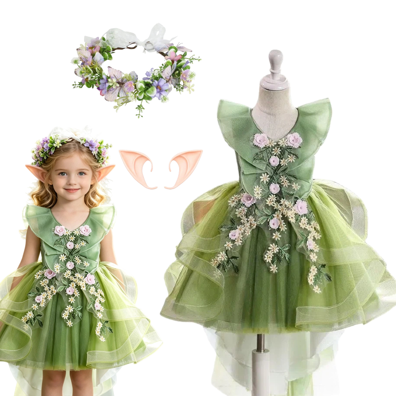 Forest Elf Cosplay Princess Co - Embroidery Dress review and price