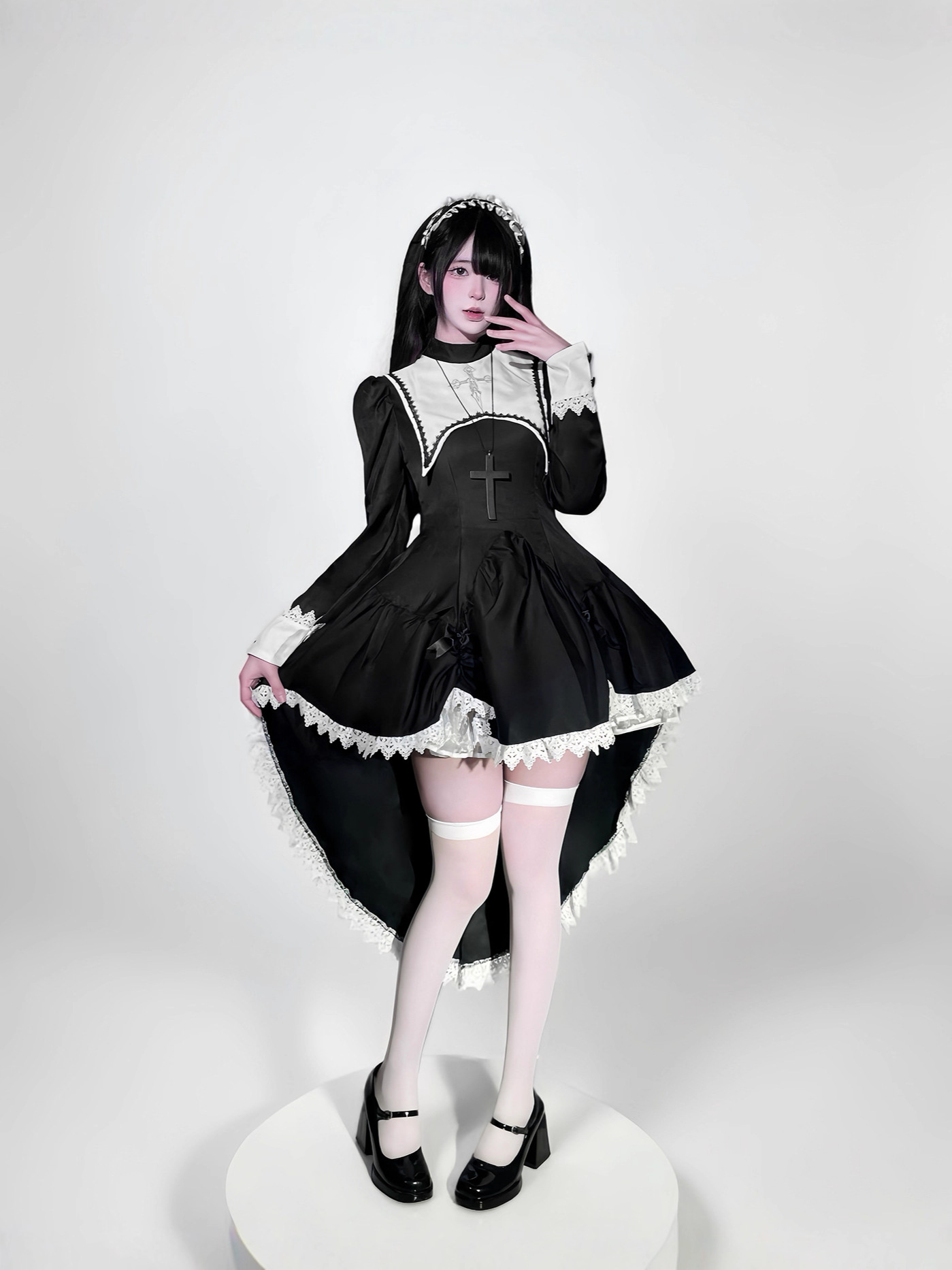 Gothic style dark embroidery c - Embroidery Dress review and price