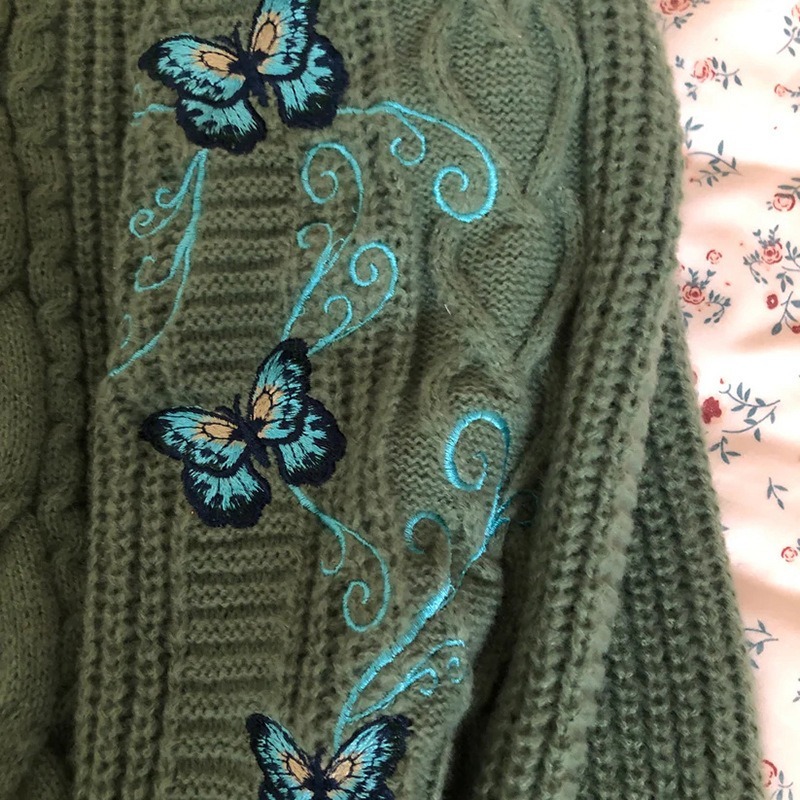 Women's Clothing Autumn Winter - Embroidery Cardigan review and price