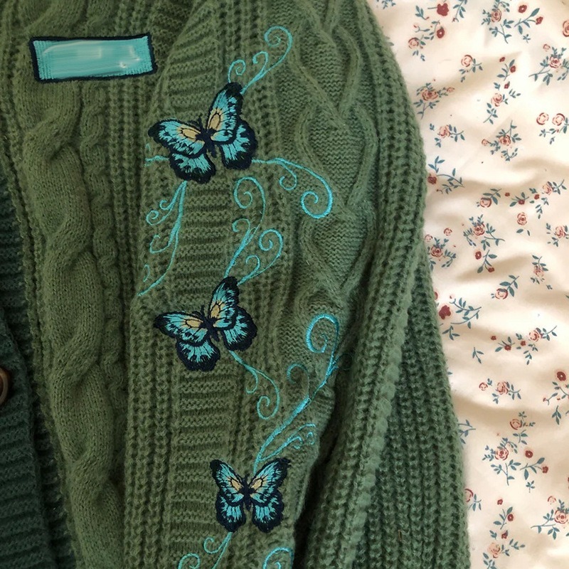 Women's Clothing Autumn Winter - Embroidery Cardigan review and price