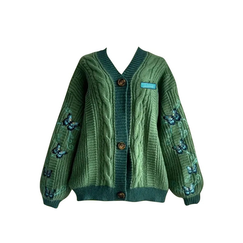 Women's Clothing Autumn Winter - Embroidery Cardigan review and price