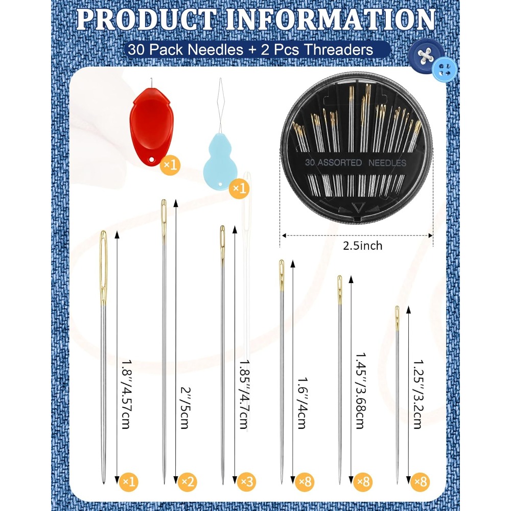 30-Count Steel Hand Sewing Nee - Embroidery Needles review and price