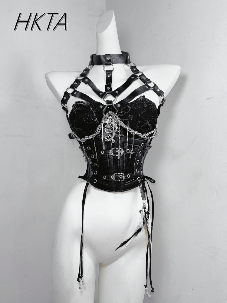 Dark Style Goth Metal Chain Wa - Embroidery Roses review and price