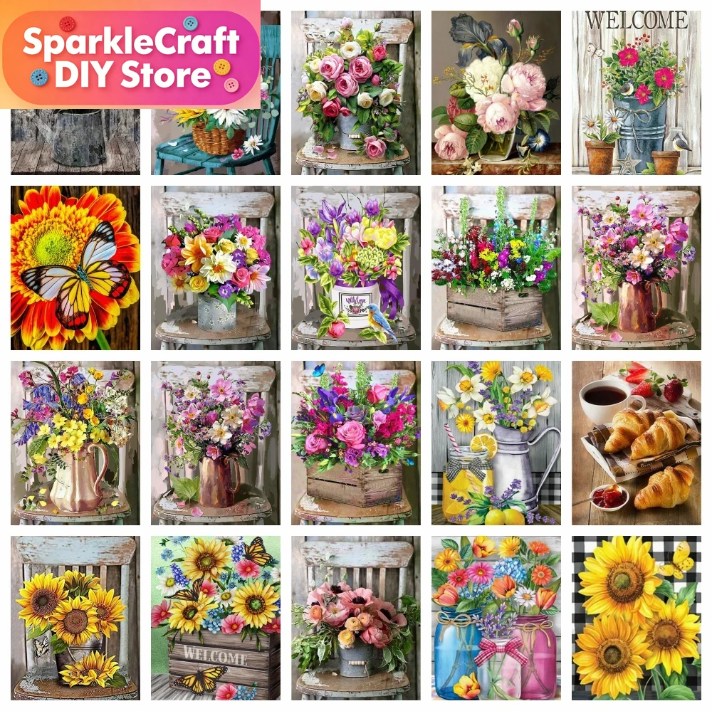 1pc frameless  Diamond Paintin - Embroidery Roses review and price