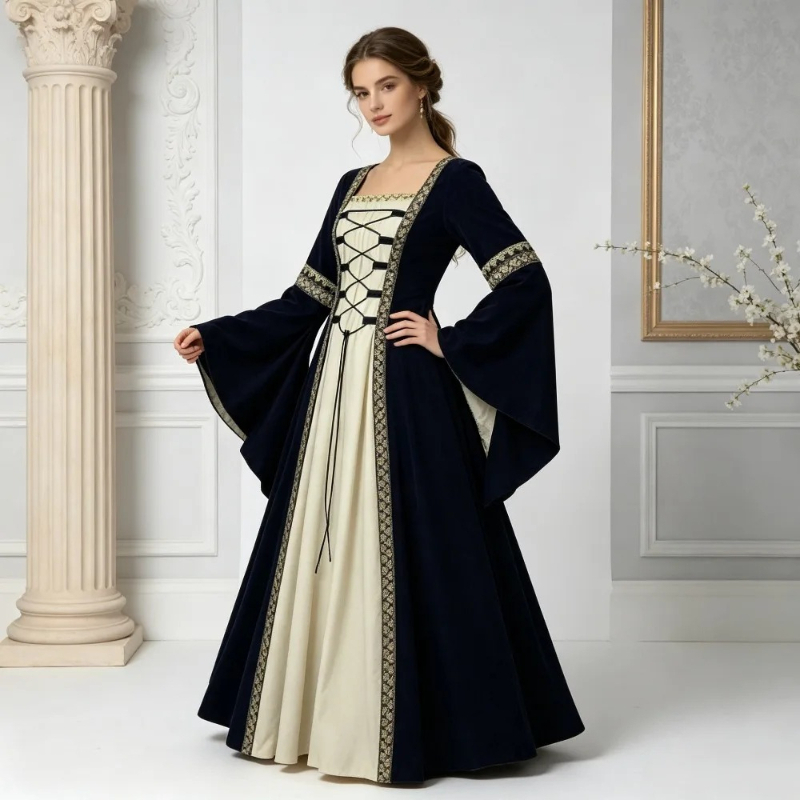 Vintage European Noble Costume - Embroidery Dress review and price