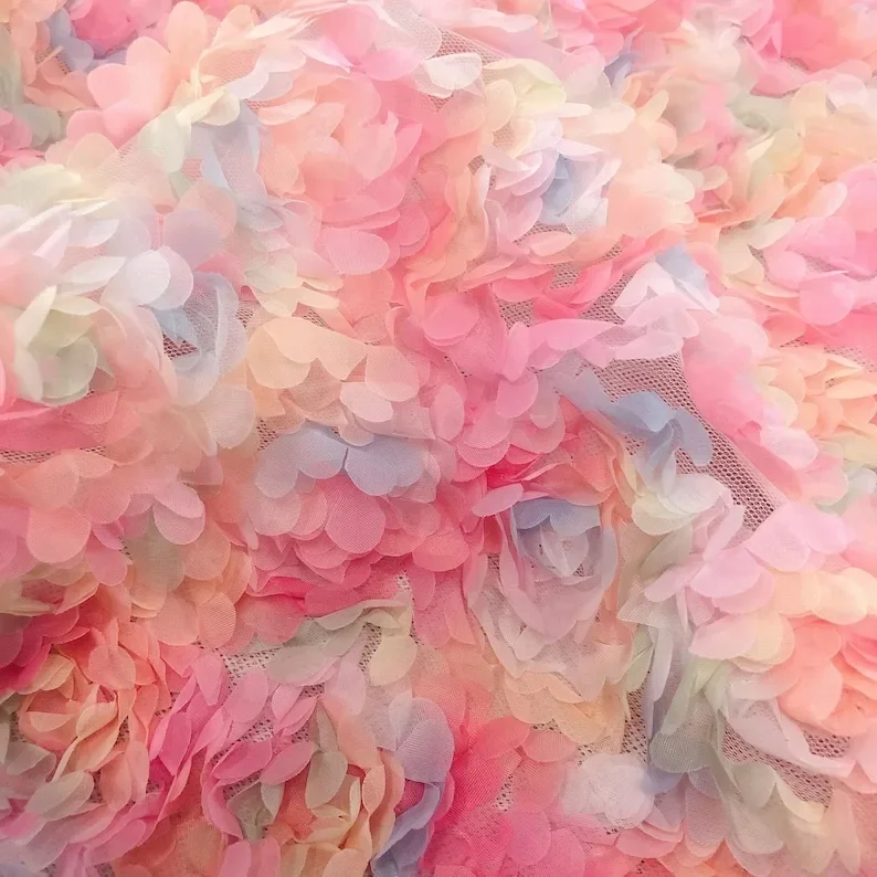 3d chiffon rose flower lace fa - Embroidery Roses review and price