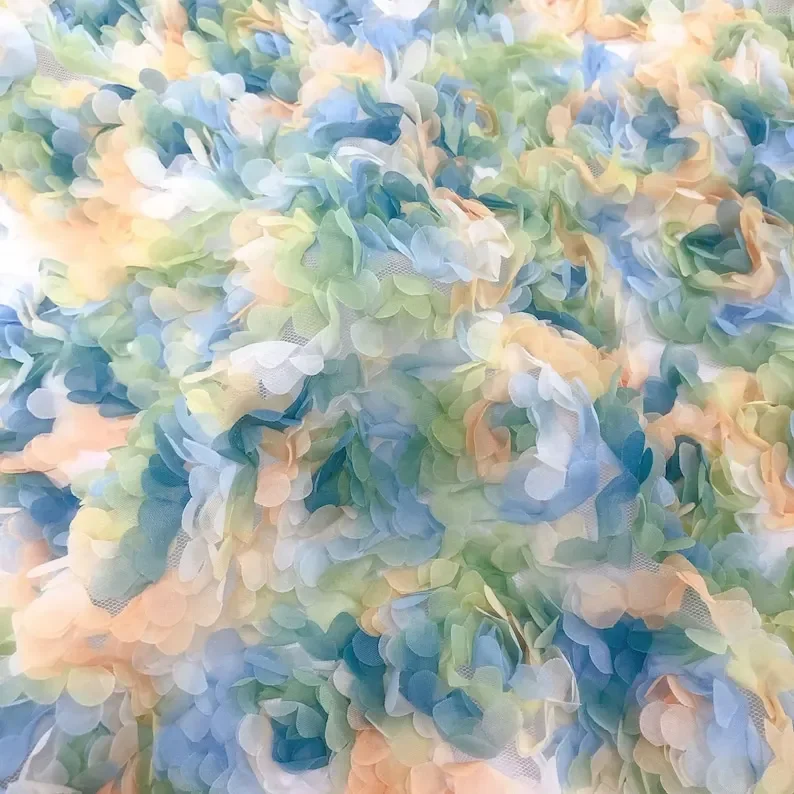 3d chiffon rose flower lace fa - Embroidery Roses review and price