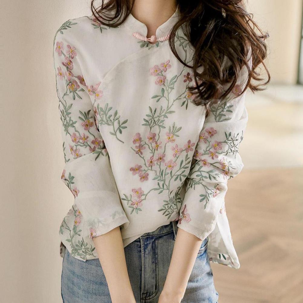 Women Shirt Chinese Style Embr - Embroidery Cardigan review and price