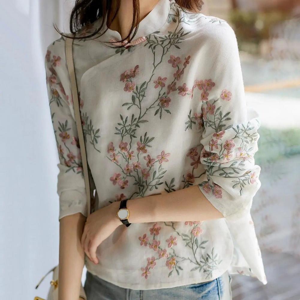Women Shirt Chinese Style Embr - Embroidery Cardigan review and price