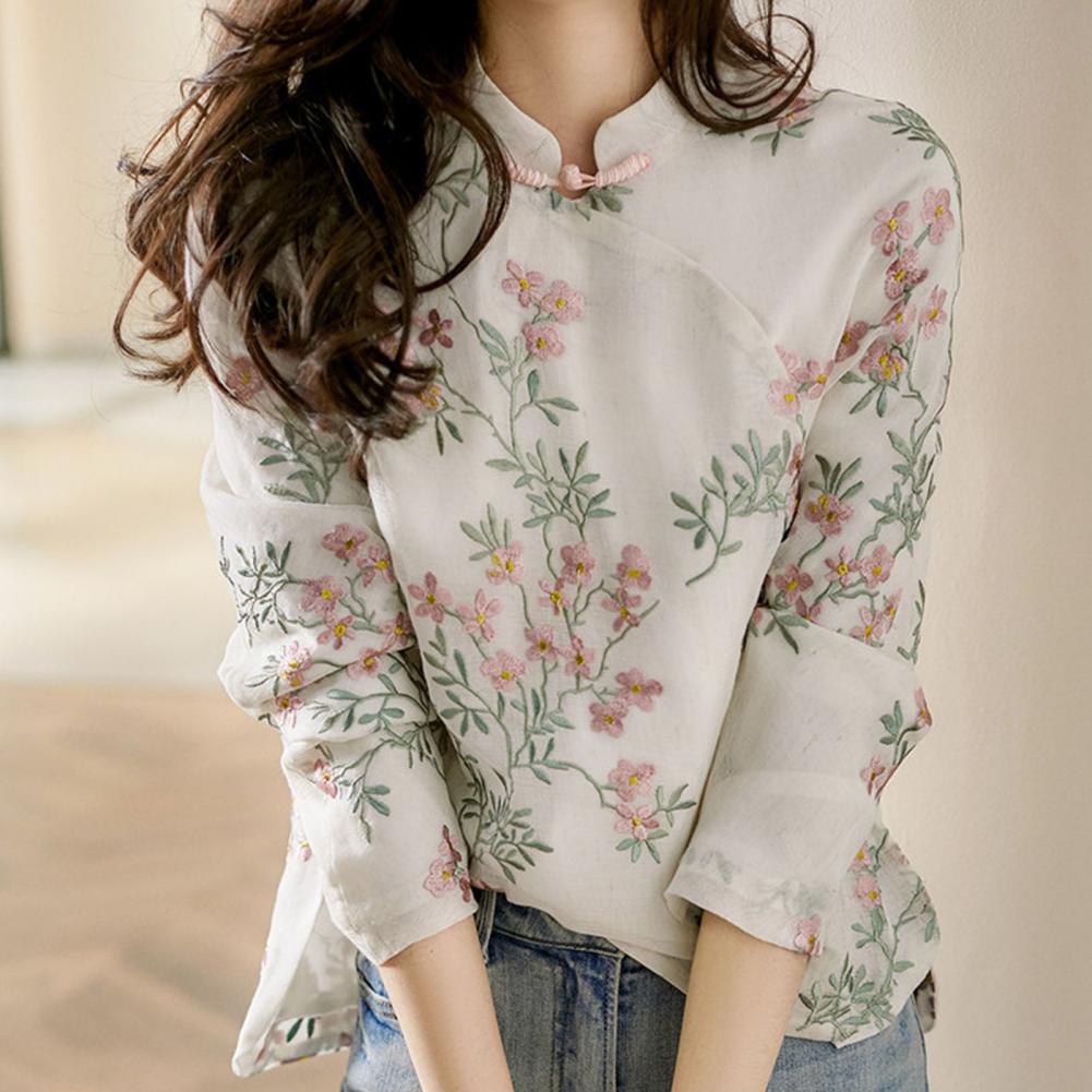 Women Shirt Chinese Style Embr - Embroidery Cardigan review and price