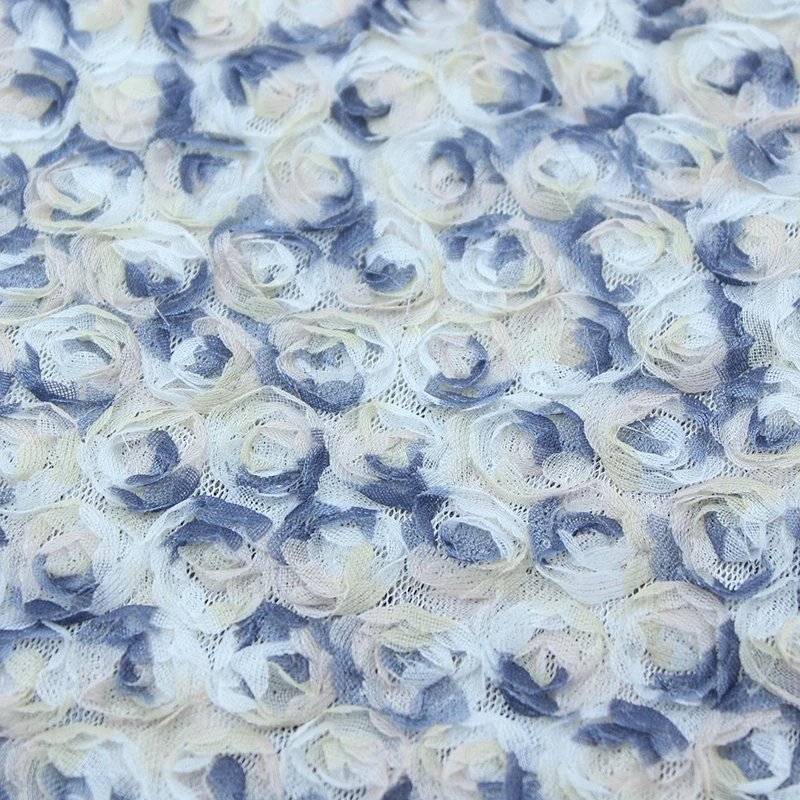 Colorful 3D Floral Embroidery  - Embroidery Roses review and price