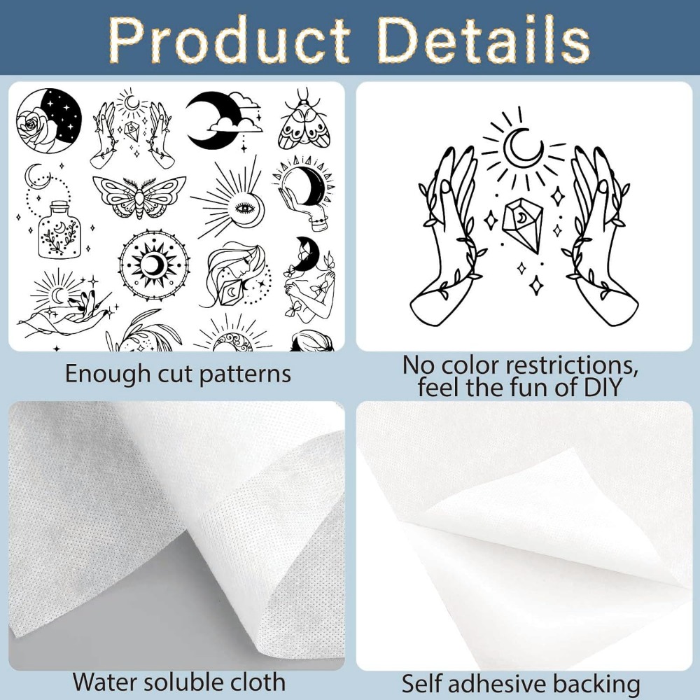 51Pcs Boho Moon Sun Water Solu - Embroidery Ideas review and price